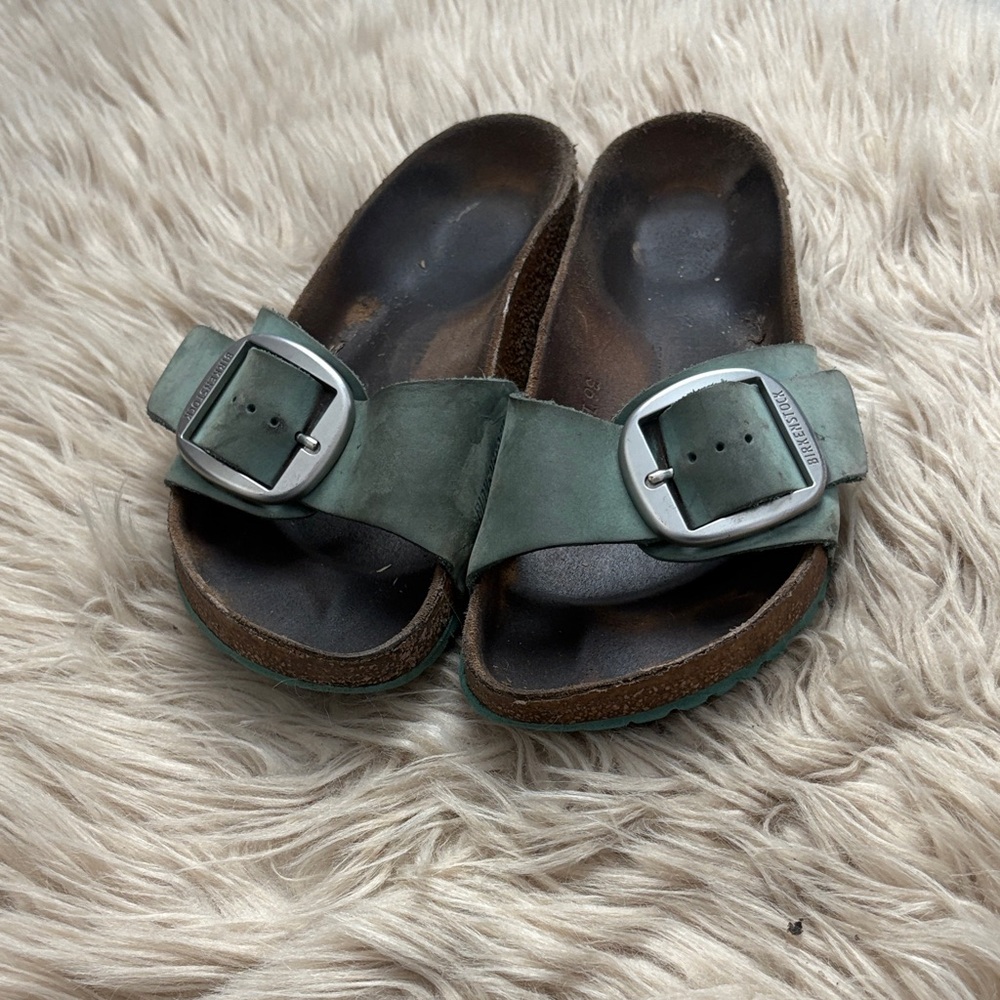 Green Birkenstock Slide Sandals